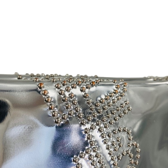 BY FAR Dulce Logo Mini Shoulder Bag in Metallic Silver - Picture 5 of 14